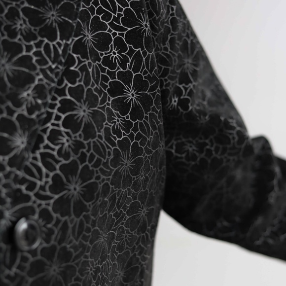 Vintage Black Floral Blazer (made in Canada) - Picture 2 of 5